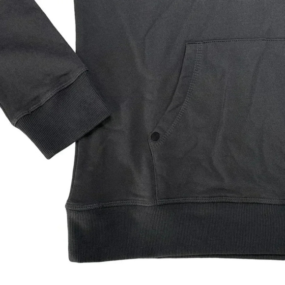 Natori Sathya Volcanic Ash Grey Relaxed Fit 1/4 Zip Hooded Mens Sweatshirt - Picture 6 of 11